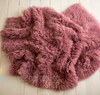 Authentic flokati rug 100% wool pastel mauve