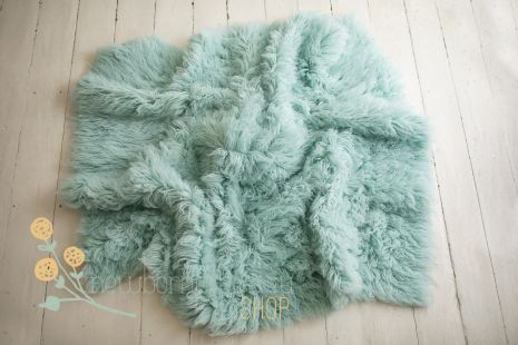 Authentic flokati rug 100% wool whisper mint 