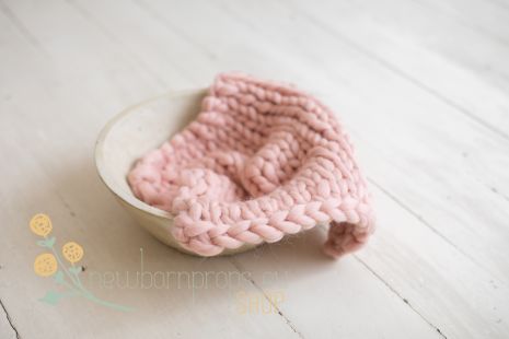 Thick wool blankets - powder pink