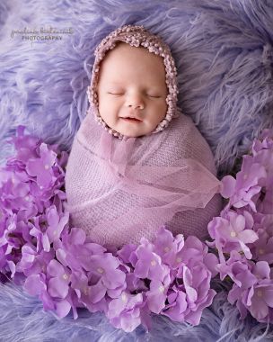 Lilac faux Fur blanket