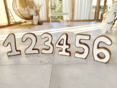 Wooden numbers - small - 25cm 