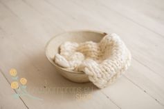 Thick wool blankets - natural white