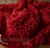 Flokati 100% wool - ruby red