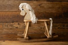 Recycle wood rocking horse 