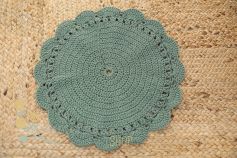 Crochet round layer - olive colour