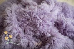 Basket size flokati rugs 40x50 cm - pastel lilac