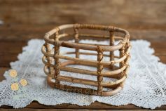 Basic vintage rattan basket 