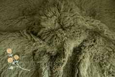 Authentic flokati rug 100% wool pastel olive - NEW 